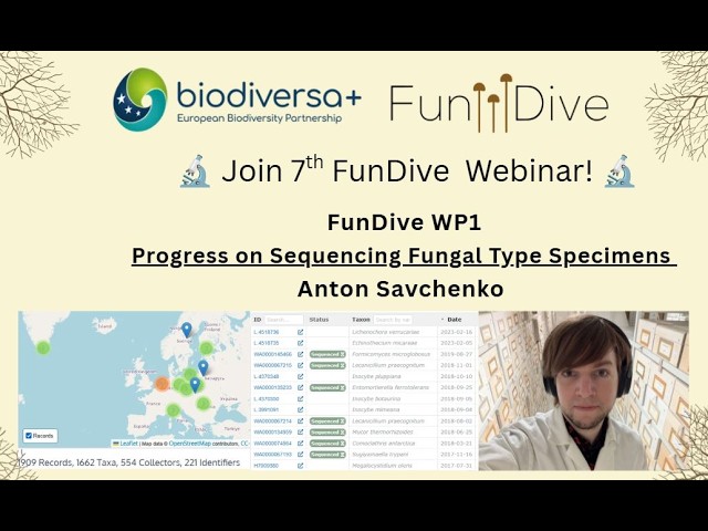 FunDive Webinar 7: Progress on Sequencing Fungal Type Specimens (WP1)