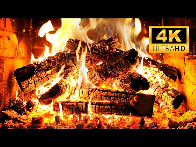 🔥 Cozy Fireplace Ambience with Crackling Fire & Burning Logs for Deep Relaxation