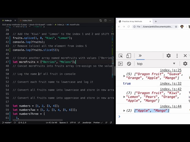 Assignment String Methods BJaadf in JavaScript for Beginners