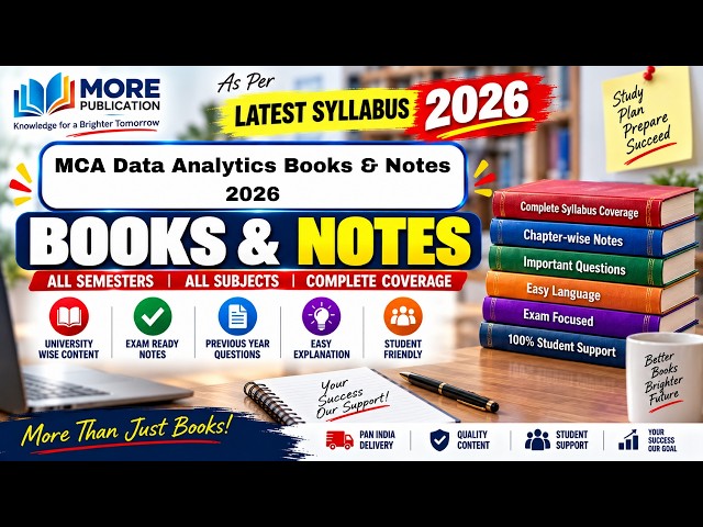 MCA Data Analytics Books & Notes 2026 | All Semesters | Latest Syllabus | More Publication