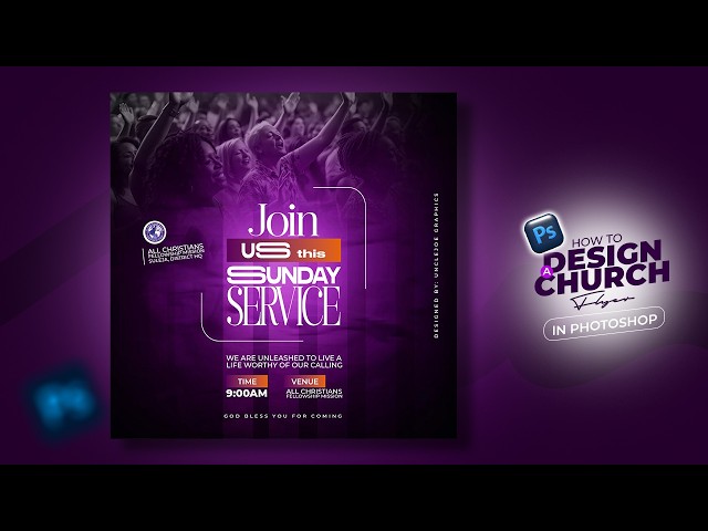 Church Flyer Design In Photoshop step by step for Beginners