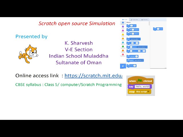 Scratch Programming ||CBSE syllabus || Class 5 || Computer subject || chapter 4