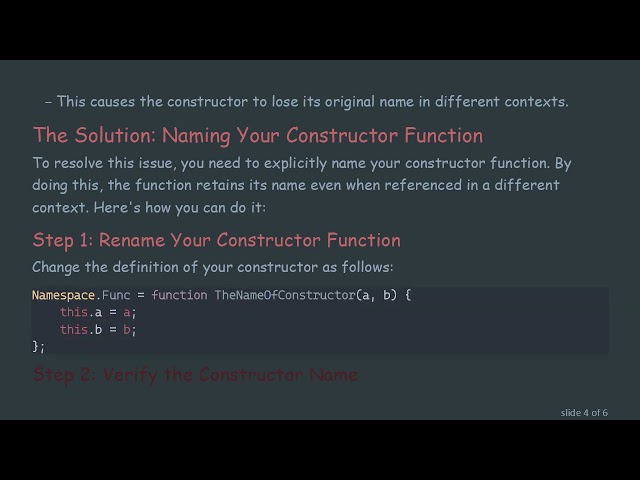 Understanding Why Your JavaScript Constructor Name is Empty and How to Fix It