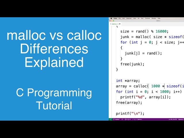 malloc vs calloc Differences Explained | C Programming Tutorial
