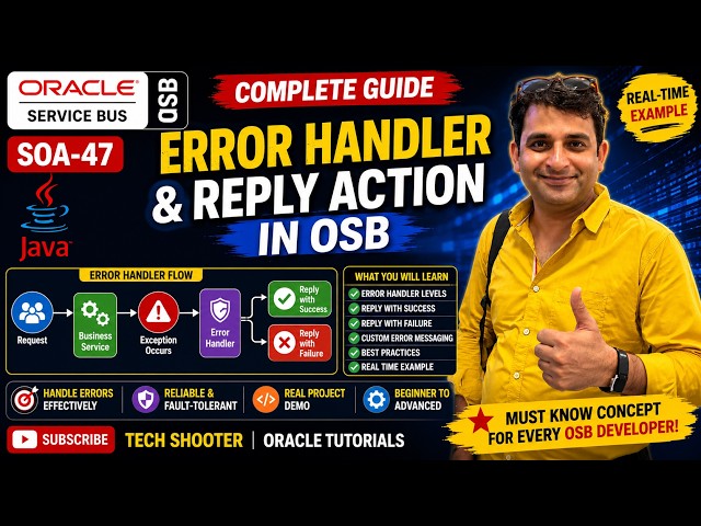 SOA-47 Error Handler & Reply Action in OSB Real-Time Example Complete Guide | Tech Shooter