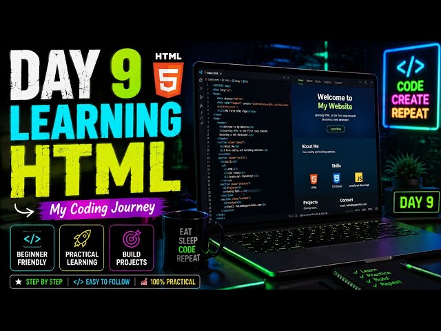 Day 9 of Learning HTML 🚀 | Build a Complete E-Commerce Website Using HTML | HTML Beginner Project