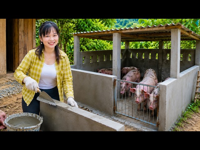 Building My Dream Pig Pen From Scratch Alone… Every Step Took More Effort Than I Imagined!