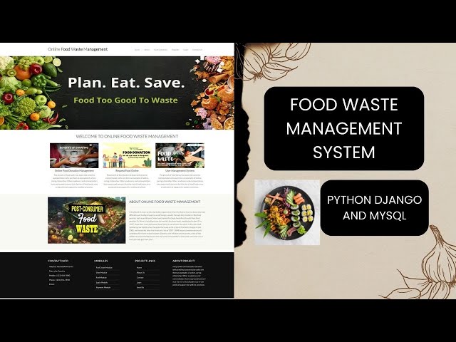 Food Waste Management System - Python Django Project Source Code