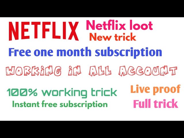 New netflix trick to get free 1 month subscription with virtual debit card