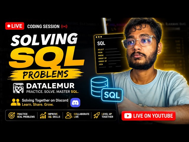 SQL Problem Solving LIVE | DataLemur Challenges + Discord Collaboration