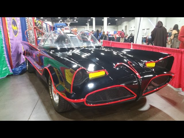 The Original 1966 Batcopter, The Batmobile, And The Batcycle at Cincinnati Comic Expo 2016