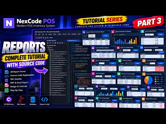 Build Enterprise Level POS Reports in C# from Scratch | Part 3