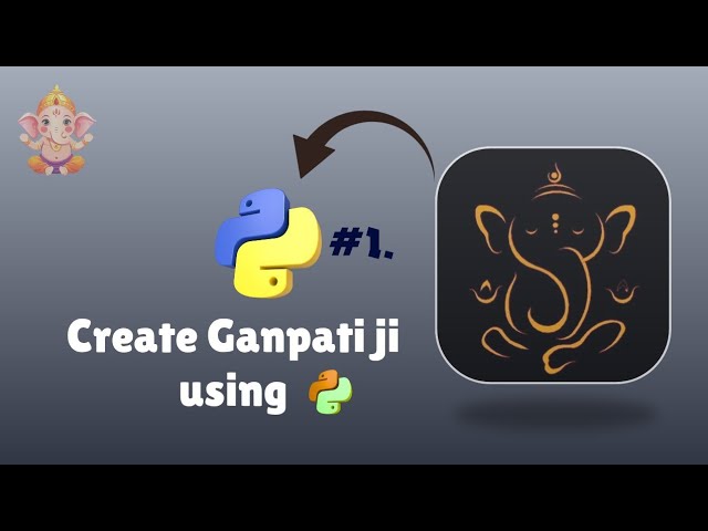 🙏Created Lord Ganesha Using Python Code | Ganpati Ji with Turtle Graphics | Devotion + Coding