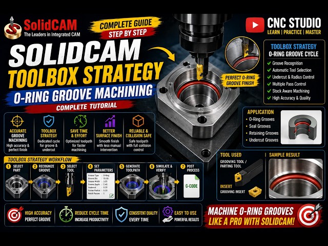 74_72_SolidCAM Toolbox Strategy | O-Ring Groove Machining | CNC Studio