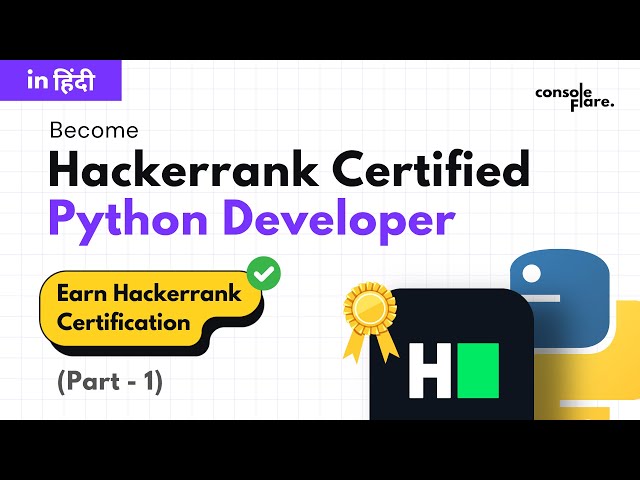 Build Your Logic With Python | Python Hackerrank Solutions  | Q1 - Q8 | Earn Certification |