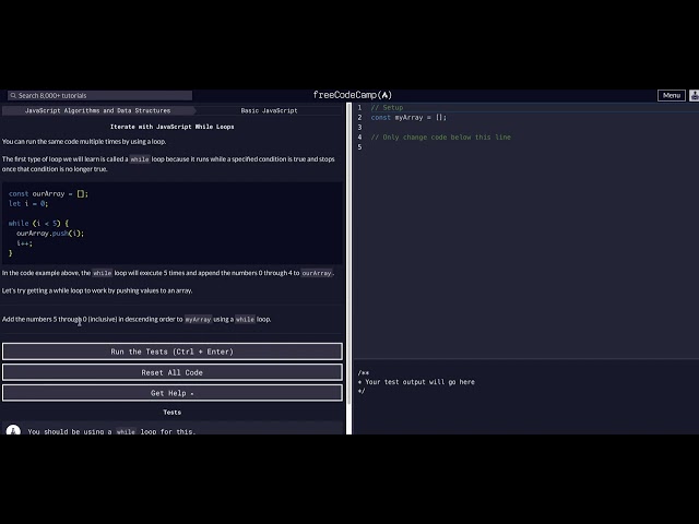 Iterate with JavaScript While Loops - Free Code Camp Help - Basic Javascript - Algorithms & Data