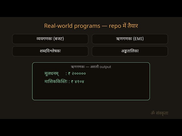 संस्कृता v0.3 — Build Your Own Libraries in Sanskrit (+ the honest numbers)