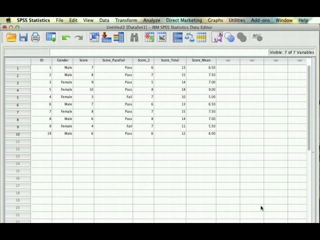 Tutorial: Introduction to SPSS