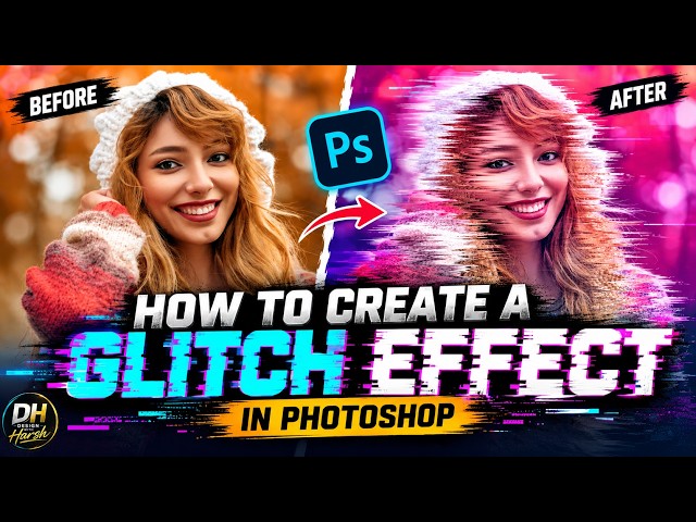 How to Create a Glitch Effect in Photoshop 🔥 | Easy Glitch Photo Editing Tutorial