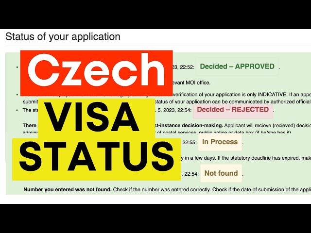 Czech Visa Status - How to Check?  Easy this way!