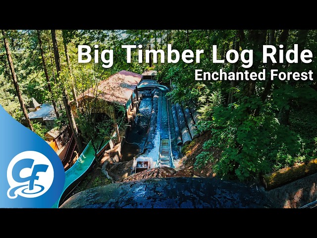Big Timber Log Ride front seat on-ride 4K POV @60fps Enchanted Forest