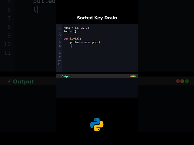 Sorted Key Drain #codingtips