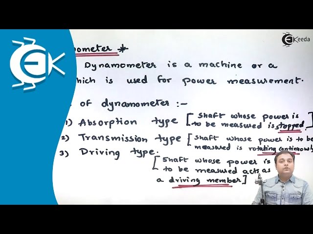 Dynamometer and Types of Dynamometers - Theory of Machine