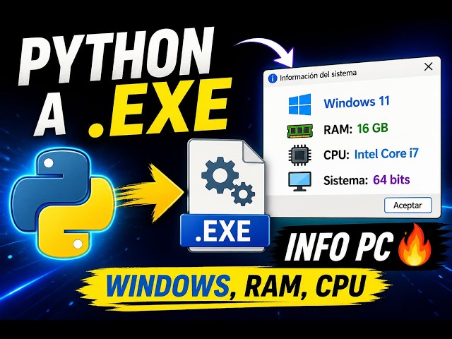 Python a .EXE con PyInstaller⚡Ver la info de tu PC (Windows, RAM, CPU)