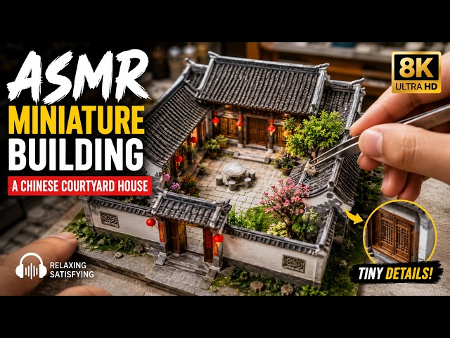 ASMR Miniature Building: A Chinese Courtyard House