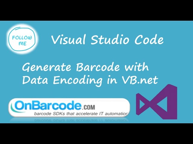 How to encode ASCII, Unicode, GS1 text in barcodes using OnBarcode VB.NET Barcode Generator library