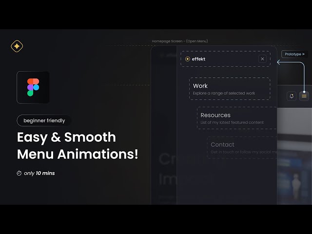Intro to Figma Prototypes - Create a Stunning Animated Sidebar Menu in less than 15 mins!