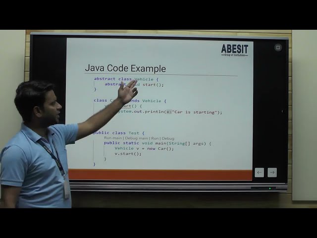 Abstraction   Implementing Abstraction in JAVA   Training & Placement   ABESIT