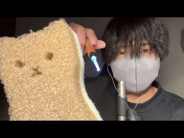 【ASMR】Soft Sponge Light 🧸🔦ASMR for Deep Sleep💤😴