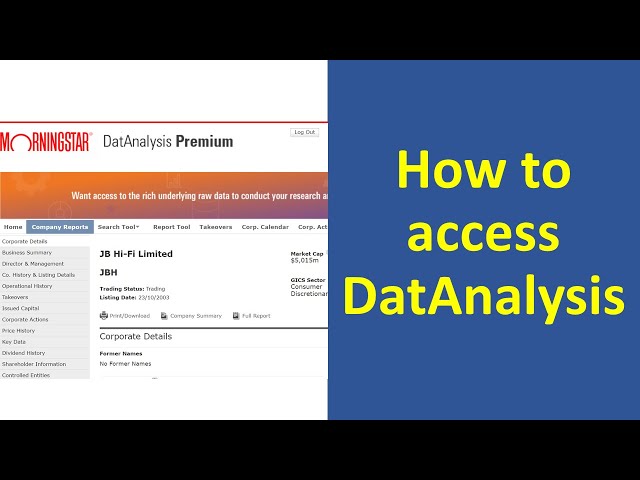 Financial statements from DatAnalysis