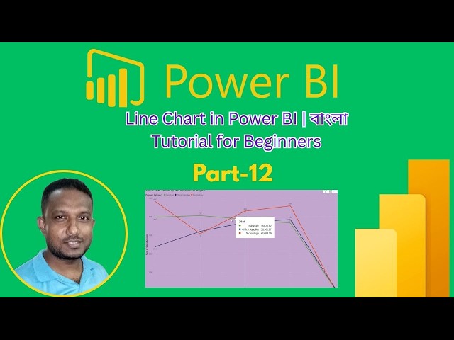 Line Chart in Power BI | বাংলা Tutorial for Beginners