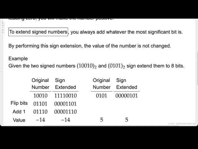 Sign Extension | Digital Logic