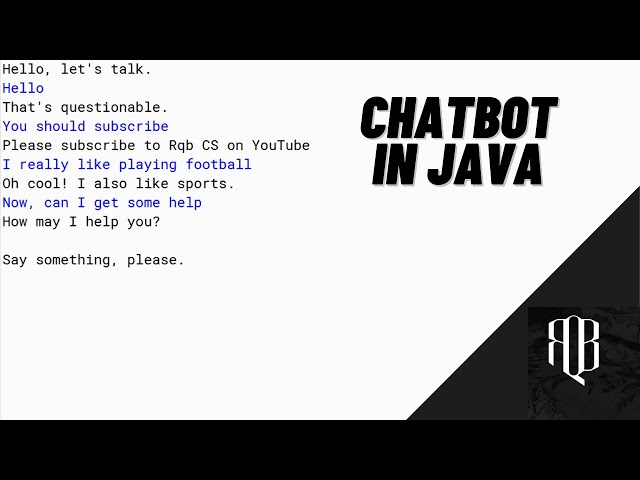 How To Make A Chatbot In Java