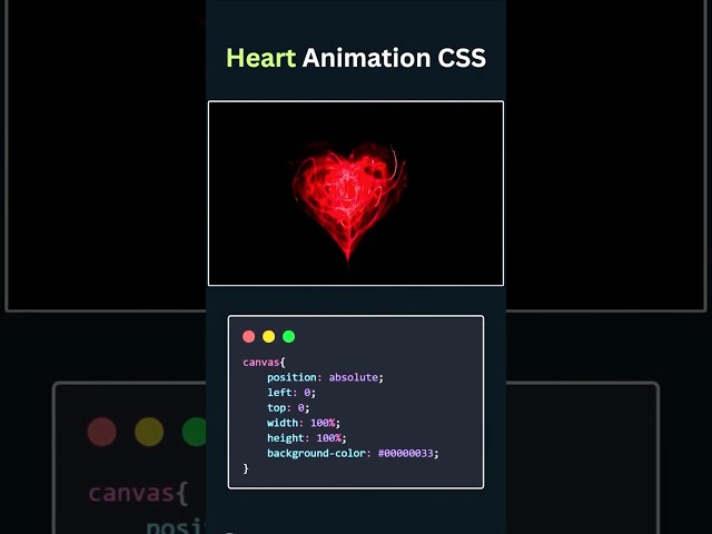 Heart ♥️ Animation Using HTML CSS JS #views #like #subscribe #viral #trending #youtubeshorts #code