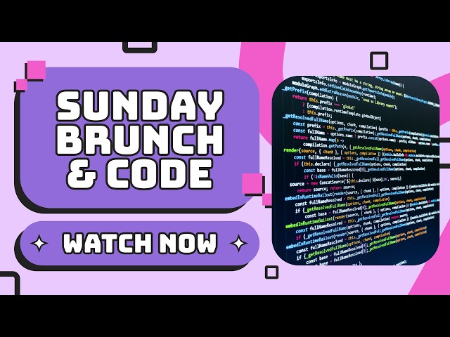 Sunday Brunch & Code | !hytale |  !discord