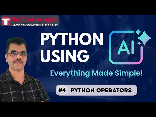 Python Using AI for Beginners  | Python Operators | Lecture #4