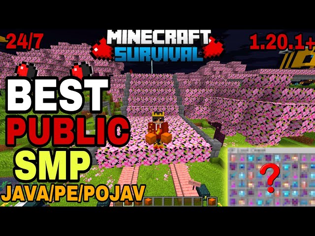 Brand New Public Survival Smp For Java+Pe 1.21+ | 24/7 Online 🤗 Free To Join 💥 All Version 1.20