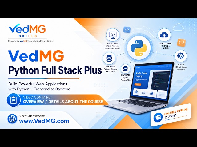 VedMG Python Full Stack Plus Course Overview