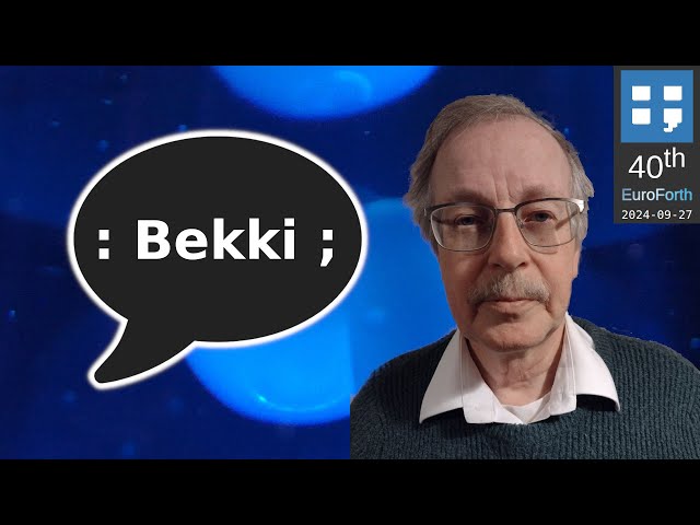 Nick Nelson: SpeechForth aka Bekki