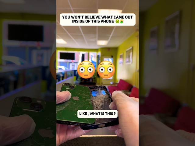 Deep Cleaning and Fixing The NASTIEST Phone and Case 🤢🤮 #shorts #apple #iphone #deepcleaning #fyp