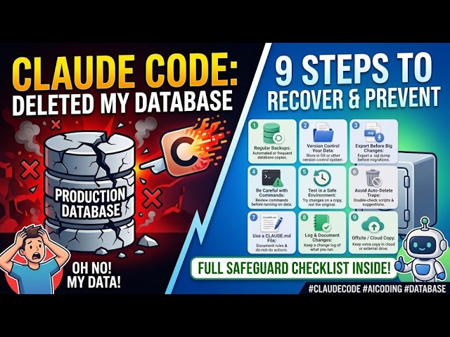 Claude Code DELETED My Database and broke the template (here fable fixed)— Here's How to Stop This