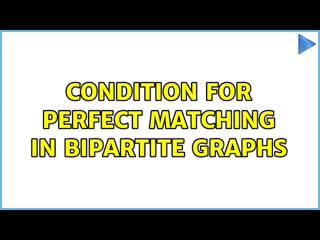 Condition for perfect matching in bipartite graphs