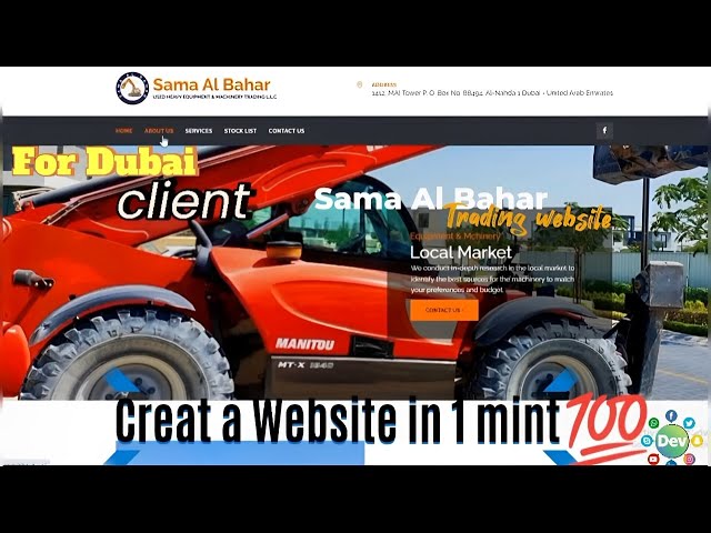 How We Built a Dubai Client Website in 1 Minute | WordPress Web Design 2025|Heavy Equipment Supplier