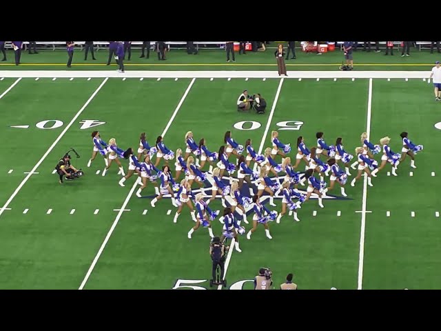 Dallas Cowboys Cheerleaders 8/16/25 pregame performance onfield view 