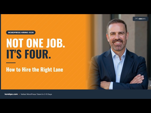 "WordPress Developer" Isn't One Job — It's Four (Here's How to Hire Right)