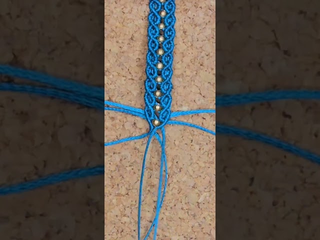 Micro macramé knot pattern for making bracelets 🪢 #diybracelets #macrametutorial #micromacrame